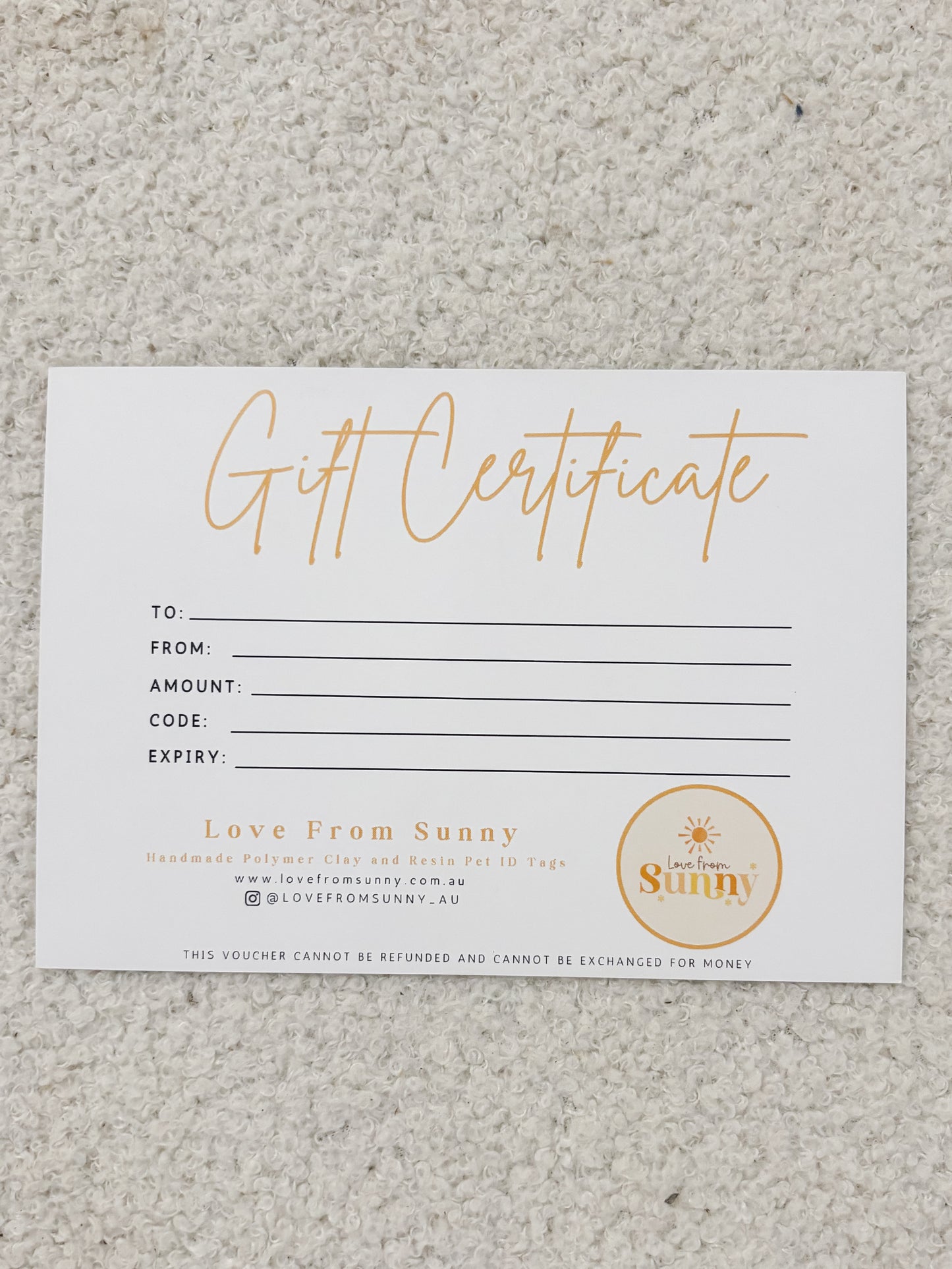 Physical Gift Vouchers