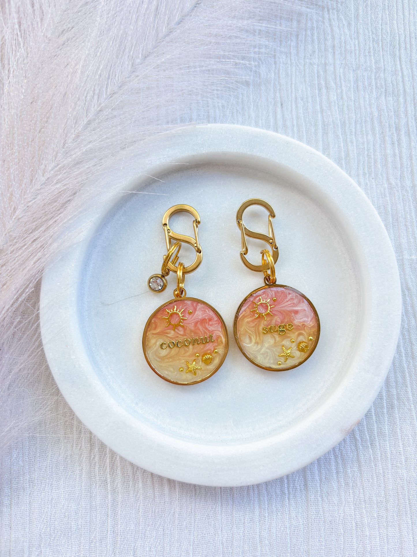 Golden Shores Resin Tag