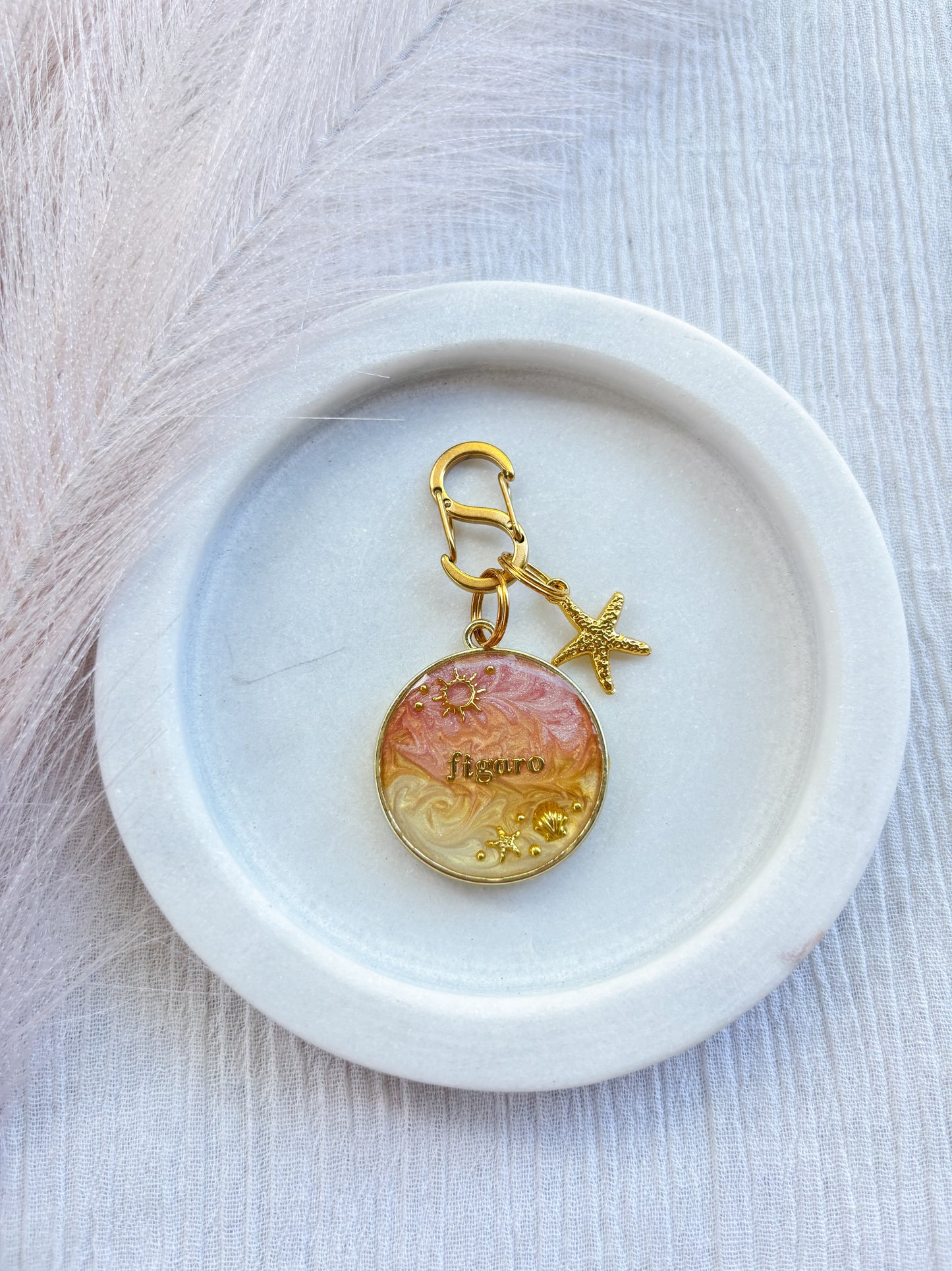 Golden Shores Resin Tag