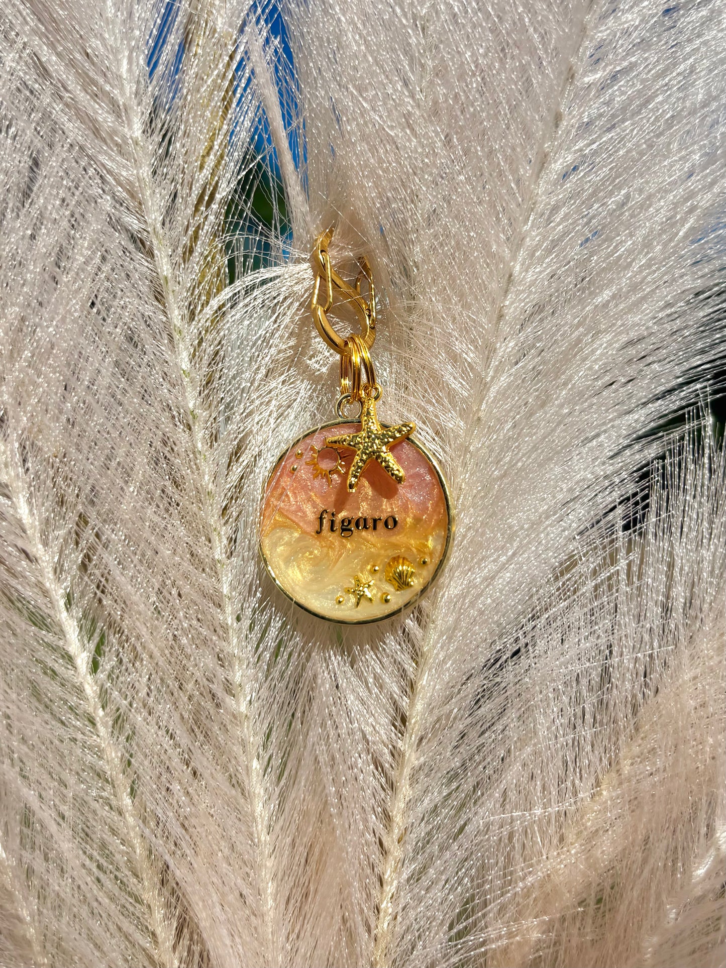 Golden Shores Resin Tag